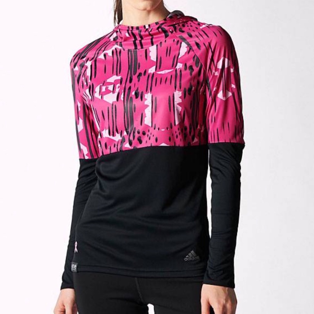 NWOT Adidas Running Hooded Performance Top